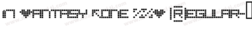 G7 Fantasy Zone TTF Regular字体转换